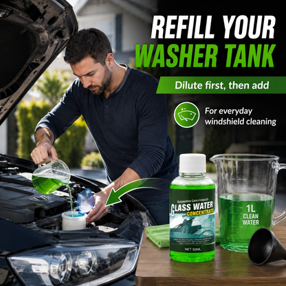 🥳2026 HOT SALE🥳💞50K+ SOLD! 💧✨ 47% OFF! Glass Concentrate – 10ml makes 1L, cuts bugs & grime, streak-free. 1 bottle = 50L. From £9.99 – lowest price online! 🚗💪