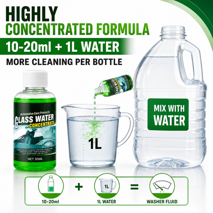 🥳2026 HOT SALE🥳💞50K+ SOLD! 💧✨ 47% OFF! Glass Concentrate – 10ml makes 1L, cuts bugs & grime, streak-free. 1 bottle = 50L. From £9.99 – lowest price online! 🚗💪