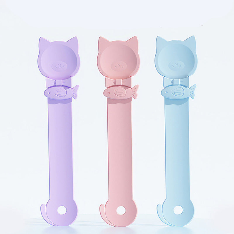 🥳HOT SALE🥳💞50K+ SOLD! Cat Feeder Spoon! BPA-free, one-hand squeeze & wide spoon. Clean feeding – grab yours! ✅