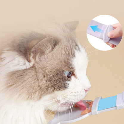 🥳HOT SALE🥳💞50K+ SOLD! Cat Feeder Spoon! BPA-free, one-hand squeeze & wide spoon. Clean feeding – grab yours! ✅