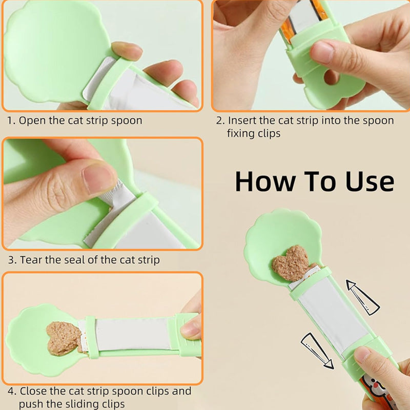 🥳HOT SALE🥳💞50K+ SOLD! Cat Feeder Spoon! BPA-free, one-hand squeeze & wide spoon. Clean feeding – grab yours! ✅