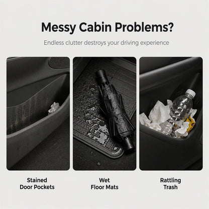 🚗48% OFF NOW! Silicone Car Door Organizer Bin, Waterproof Universal Car Door Side Storage Holder, Liquid‑Silicone Car Interior Caddy for Umbrella, Trash, Small Accessories