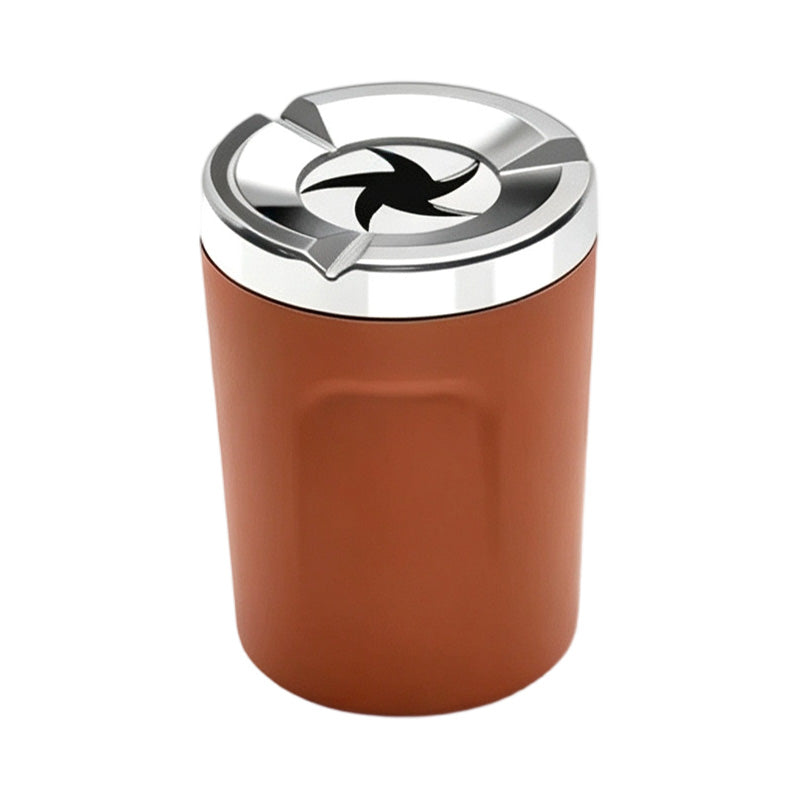 🚗49% OFF NOW! Rotating Car Ashtray with Ceramic Inner Liner, Mechanical Airtight Lid Car Cup‑Holder Ashtray, Universal Fit Smokeless Ash Container for Vehicle Interior