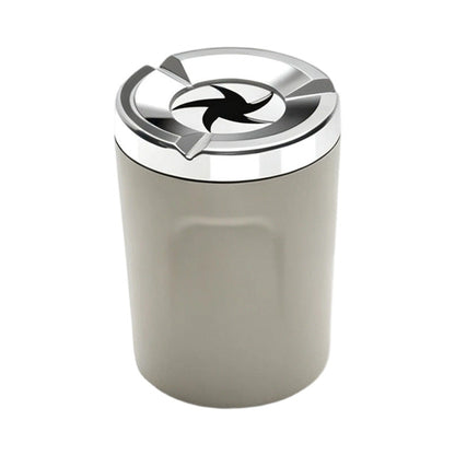 🚗49% OFF NOW! Rotating Car Ashtray with Ceramic Inner Liner, Mechanical Airtight Lid Car Cup‑Holder Ashtray, Universal Fit Smokeless Ash Container for Vehicle Interior