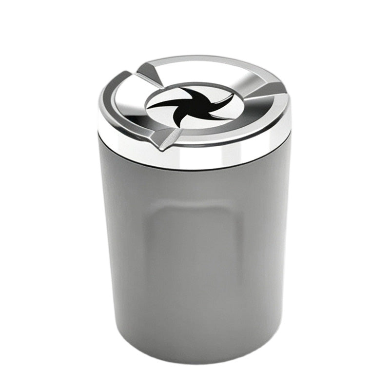 🚗49% OFF NOW! Rotating Car Ashtray with Ceramic Inner Liner, Mechanical Airtight Lid Car Cup‑Holder Ashtray, Universal Fit Smokeless Ash Container for Vehicle Interior