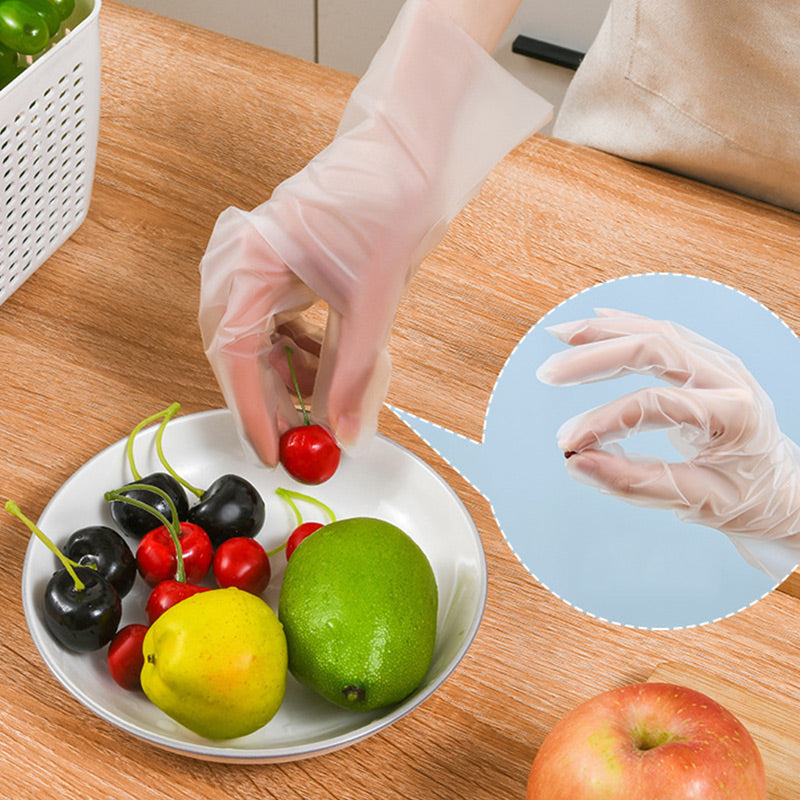 🎁2026 New Arrivals 49% OFF💥Food Grade Transparent Thickened Gloves – Durable, puncture-resistant & hygienic – Perfect for food prep, cleaning & cooking ✨