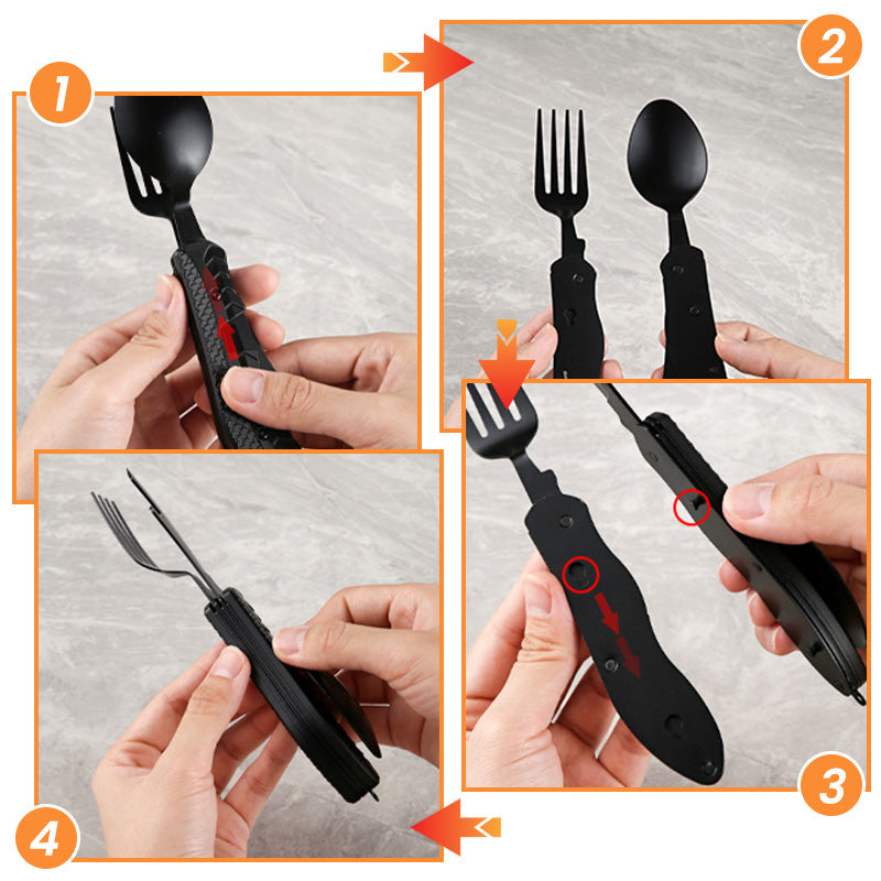 4-In-1 Outdoor Folding Multifunctional Tableware