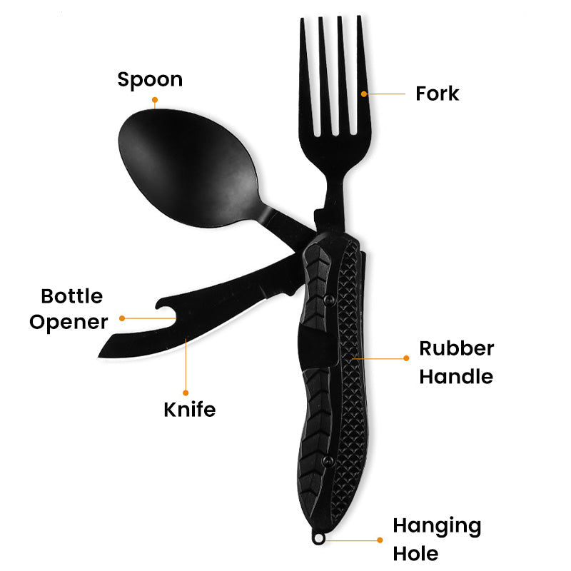 4-In-1 Outdoor Folding Multifunctional Tableware