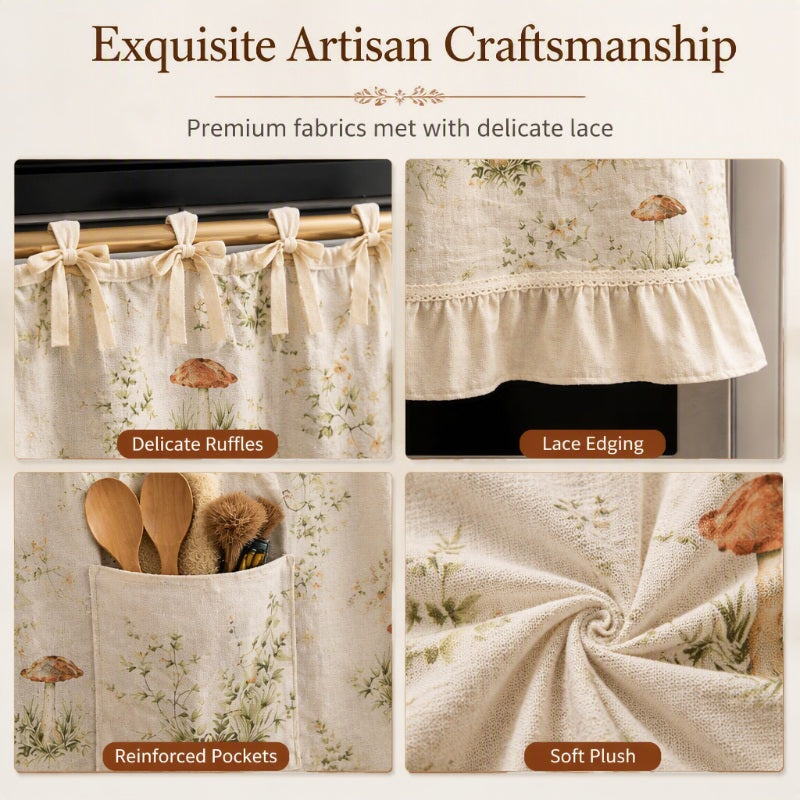 ☀️Oven Skirt Curtain with Pockets – Decorative, Storage‑friendly, Durable ✨