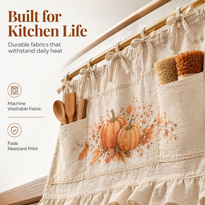 ☀️Oven Skirt Curtain with Pockets – Decorative, Storage‑friendly, Durable ✨