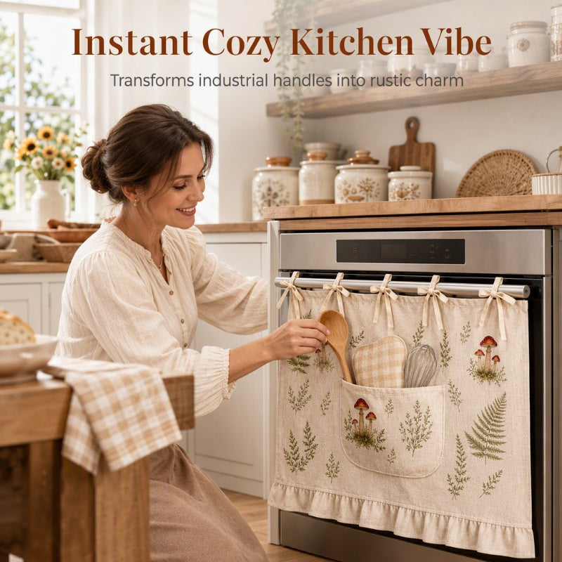 ☀️Oven Skirt Curtain with Pockets – Decorative, Storage‑friendly, Durable ✨