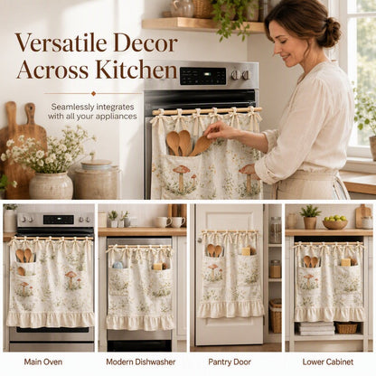 ☀️Oven Skirt Curtain with Pockets – Decorative, Storage‑friendly, Durable ✨