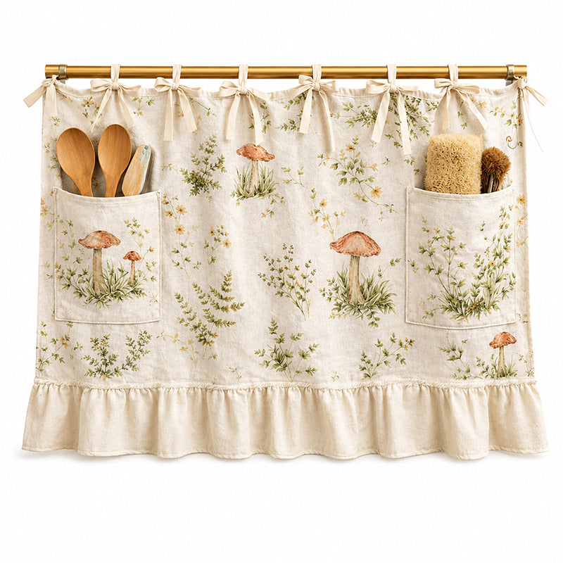 ☀️Oven Skirt Curtain with Pockets – Decorative, Storage‑friendly, Durable ✨