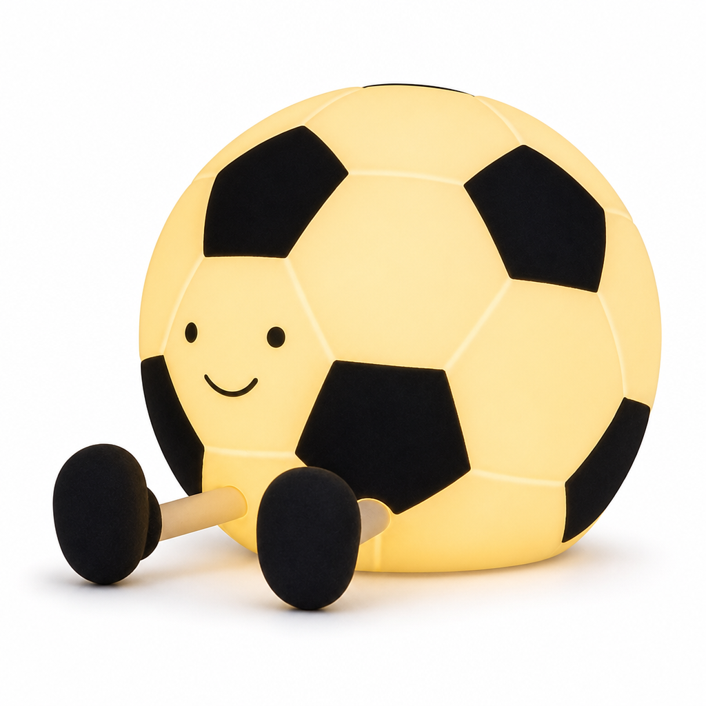 ⏳Limited-time 50% off⏰Rechargeable Soccer Night Lights – Soft Glow, Tap Control, Kid-Safe⚽💡