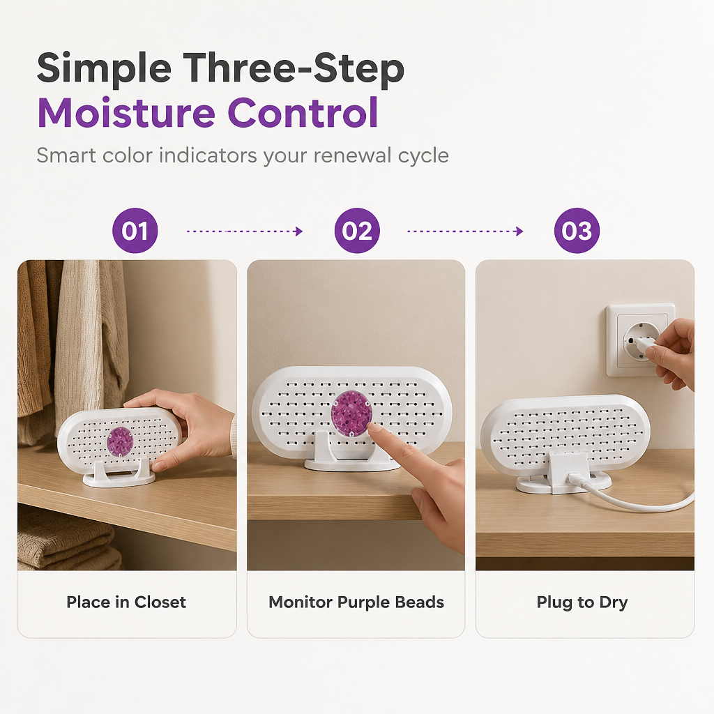 ⏳🔥LIMITED-TIME 49% OFF! ⏰Mini Reusable Household Dehumidifier.